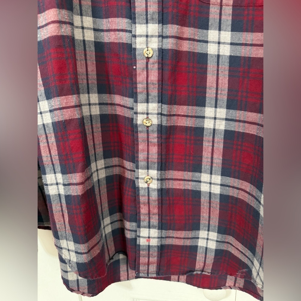 Lochlana By Hathaway Men’s Wool Blend Plaid Long Sleeve Button Up Shirt Size XL - Picture 5 of 11